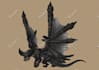 concept art for dragons and monsters, creatures