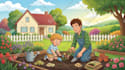 illustrate children story book illustration, children story, book cover
