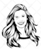 draw a black and white to color vector art portrait