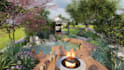 design your garden, backyard, patio, terrace  3d realistic landscape
