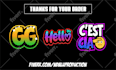 design unique custom text emotes for twitch, kick, youtube