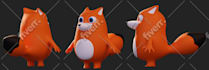 create stylized 3d game character model and texture