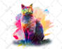 create watercolor splash  animal tshirt design