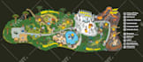 create event, tourist, and fantasy map illustration