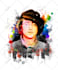 create watercolor splash  animal tshirt design