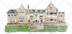 draw watercolor wedding venue
