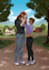 create character illustration for romance book cover, KDP