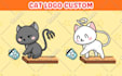 draw cute kawaii hand drawn simple cartoon character for sticker, mascot logo