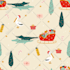create kids, baby seamless pattern