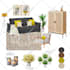 create professional interior design mood board, shopping list, floor plan