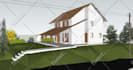 design house 3d model on sketchup and render