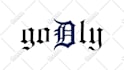 do old english, calligraphic monogram, wordmark, typography logo
