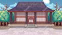 create a professional pixel art background, scenery, illustration