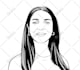 draw realistic black and white line art vector illustration