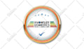 design award badge, 3d seal, certification stamp round logo, monogram, sticker