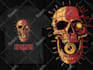 design creepy horror tshirt illustration