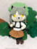 make a cute plush doll using felt fabric with beads eyes