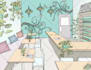 make digital and hand sketches of architecture project