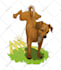create clean colorful vector cartoon characters and realistic animals