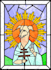 draw the photo into stained glass art