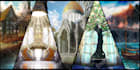 draw 5 scennes enviroments background for your project