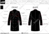 create a detailed corduroy jacket tech pack with size chart, pom, bom, and specs