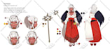 create a dnd, anime, manga character design reference sheet