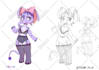 do character comic book illustrations and sticker design