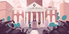 create a high end, premium illustration, for tech brand, startup or family