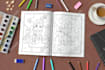 create activity coloring pages and book cover designs for kids and adults