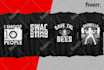 do trendy t shirt design and custom tshirt design