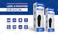 do amazing product packaging box or label design