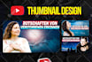 do catchy amazing custom youtube thumbnail design