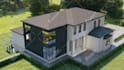 design modern house exterior with realistic 3d rendering and visualization