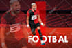 design football players and sports players in vector art