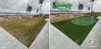 design golf putting green with landscape