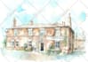 hand drawn artistic watercolor art