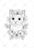 draw custom pet portrait in unique floral tattoo style