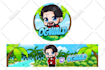 create custom vtuber, twitch banner design or social media with chibi character