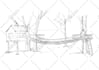 create an architecture or urban hand drawing sketch