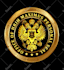 design golden framed seal badge or label logo