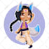 raw a cute kawaii anime chibi character illustration for pfp, vtuber, stikers
