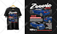 draw car vector illustration for t shirt design