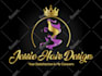 do unique curly and afro, beauty hair salon logo