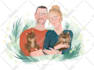 draw a cute family portrait