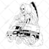 draw monster rat fink for tshirt, poster, and album cover