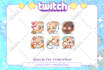 draw cute custom emotes,sub badges,stickers for twitch, discord, kick stream