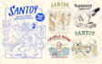 draw vintage retro illustration design t shirt and clothing