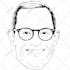draw black and white line art portrait