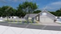 design and render backyard front landscape, garden, pool, patio, park
